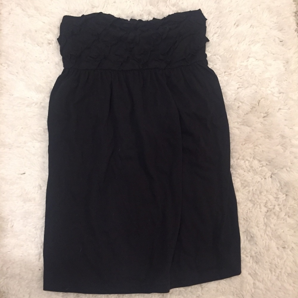 Black strapless OP bathing suit coverup